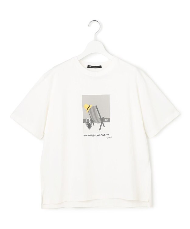 23区 L Lauren Rolwing コラボ グラフィックプリント Tシャツ オフ×ハット