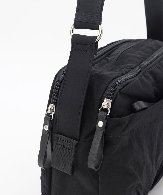 LA BAGAGERIE 【MONICA】フロントポケットショルダーバッグ ブラック