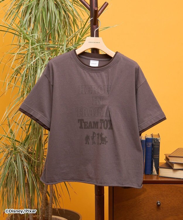 AMERICAN HOLIC 【TOY STORY】リメイク風グラフィックTシャツ Charcoal Gray