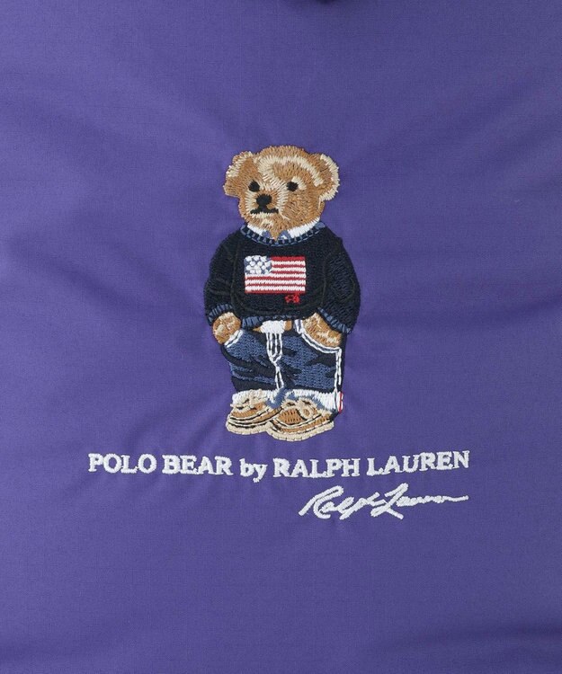 MOONBAT POLO RALPH LAUREN(ポロ ラルフローレン) FLAG BEAR ポロベア ショルダー レインバッグ 無地 刺繍 傘袋 パープル