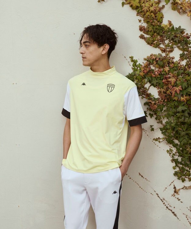 FILA GOLF／marie claire 【Kappa】半袖モックネックシャツ イエロー