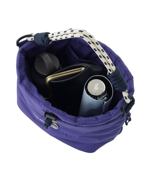 MOONBAT POLO RALPH LAUREN(ポロ ラルフローレン) FLAG BEAR ポロベア ショルダー レインバッグ 無地 刺繍 傘袋 パープル