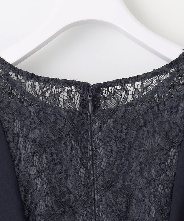 ANY SIS 【Lily Calin】ナローフレアレース ドレス ネイビー