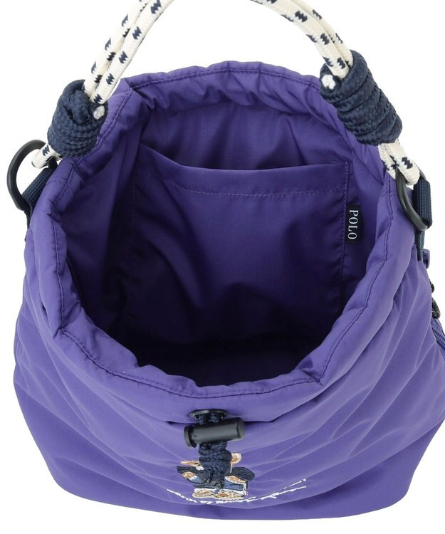 MOONBAT POLO RALPH LAUREN(ポロ ラルフローレン) FLAG BEAR ポロベア ショルダー レインバッグ 無地 刺繍 傘袋 パープル