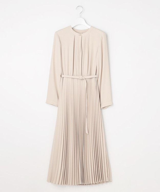 ANY SIS ノーブルプリーツ ワンピース ライトベージュ