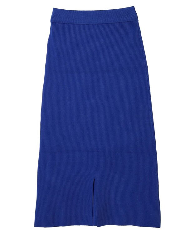 CRAFT STANDARD BOUTIQUE アンチピリングリブニットスカート Blue