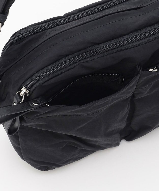 LA BAGAGERIE 【MONICA】フロントポケットショルダーバッグ ブラック