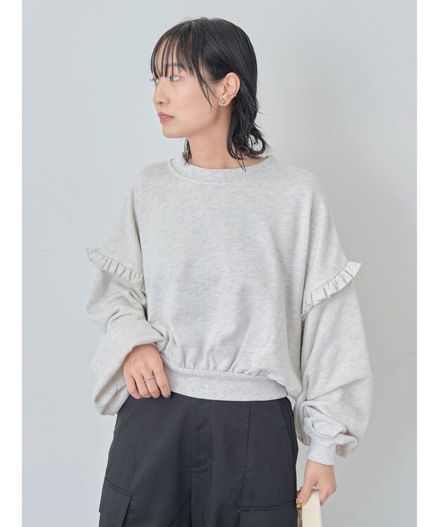 Green Parks ・Ｐｅｔｉｔ　Ｆｌｅｕｒ　ボリュームスリーブスウェット Oatmeal