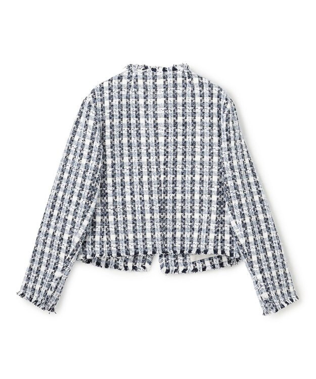 BEIGE， BERYL / ファンシーツイードノーカラージャケット Navy Mix