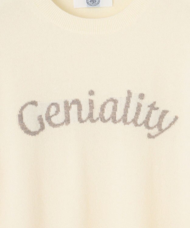 J.PRESS LADIES 【洗える】CASHMERE BLEND ロゴ ニット ホワイト系