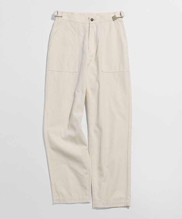 LENO UTILITY TROUSERS《UNISEX》ベイカーパンツ IVORY