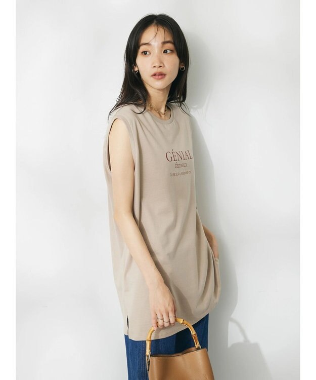 CRAFT STANDARD BOUTIQUE ＧＥＮＩＡＬ　プリントタンクトップ Brown