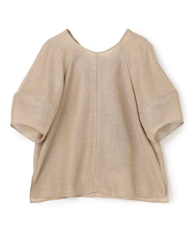 BEIGE， LIATRIS / バックリボン ハーフスリーブブラウス Flax