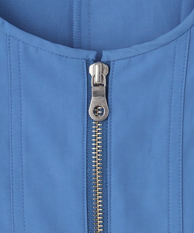 #Newans 【ANSWER for Co-Creation】ジップデザインパフスリーブワンピース ブルー系