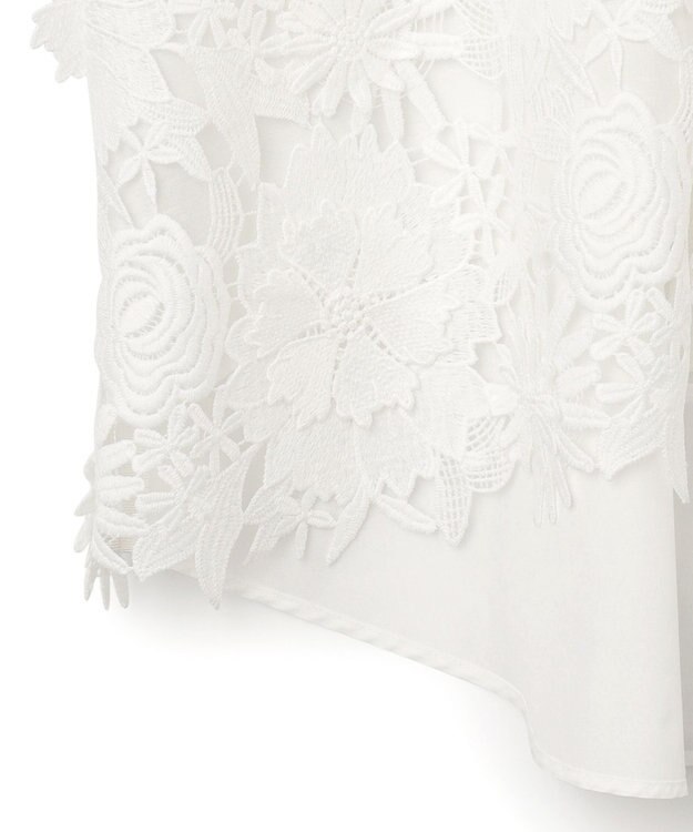 GRACE CONTINENTAL ケミカルフラワードレスシャツ ホワイト