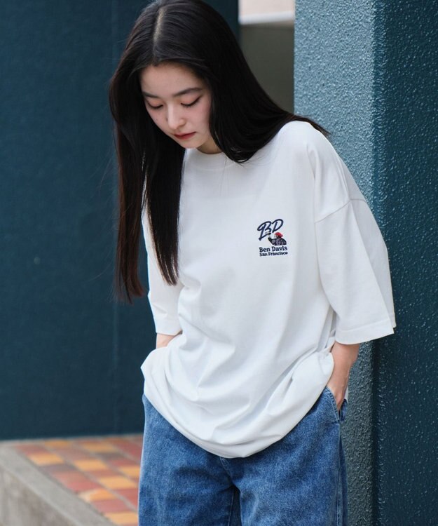 WEGO 【接触冷感/吸水速乾/ユニセックス着用ITEM/SMLサイズ展開】別注BENDAVISクールタッチワンポイントT（SS） ホワイト