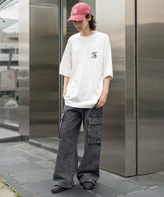 WEGO 【接触冷感/吸水速乾/ユニセックス着用ITEM/SMLサイズ展開】別注BENDAVISクールタッチワンポイントT（SS） ホワイト