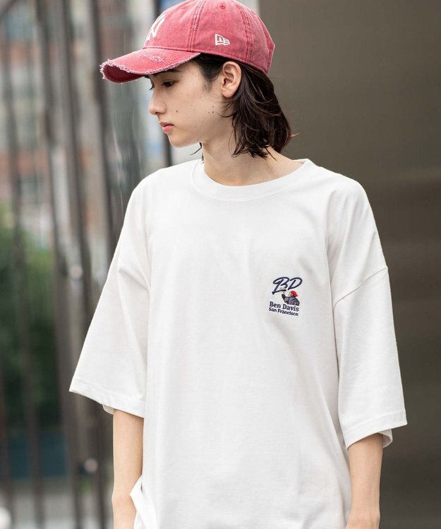 WEGO 【接触冷感/吸水速乾/ユニセックス着用ITEM/SMLサイズ展開】別注BENDAVISクールタッチワンポイントT（SS） ホワイト