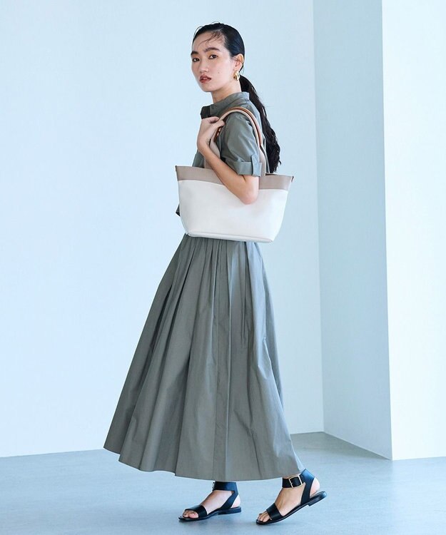 TOPKAPI 【ドラマ着用】【Breath TOPKAPI】RIPPLE リプル ロング ハンドル B5 トートバッグ アイボリー