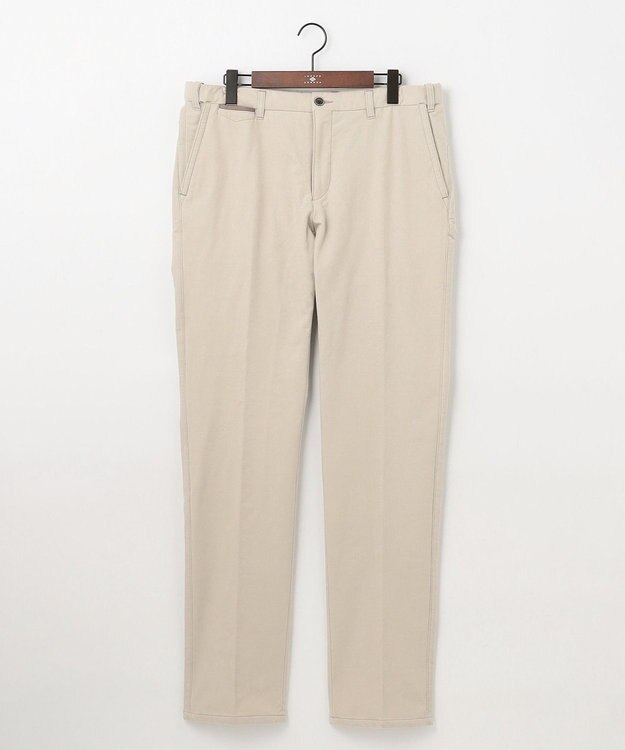 JOSEPH ABBOUD 【キングサイズ・ウエストも伸びる！/2WAYストレッチ/暖かい/オーガニック】オーガニックコットン ウオーム パンツ ベージュ系