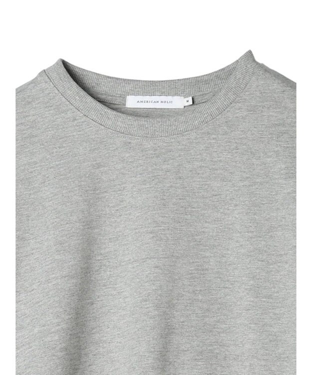 AMERICAN HOLIC 袖異素材ミニ裏毛プルオーバー Light Gray Mixture