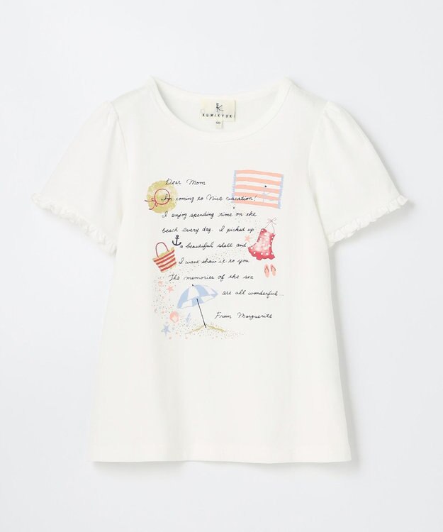 組曲 KIDS 【110-140cm】Dear Letter Tシャツ オフホワイト系