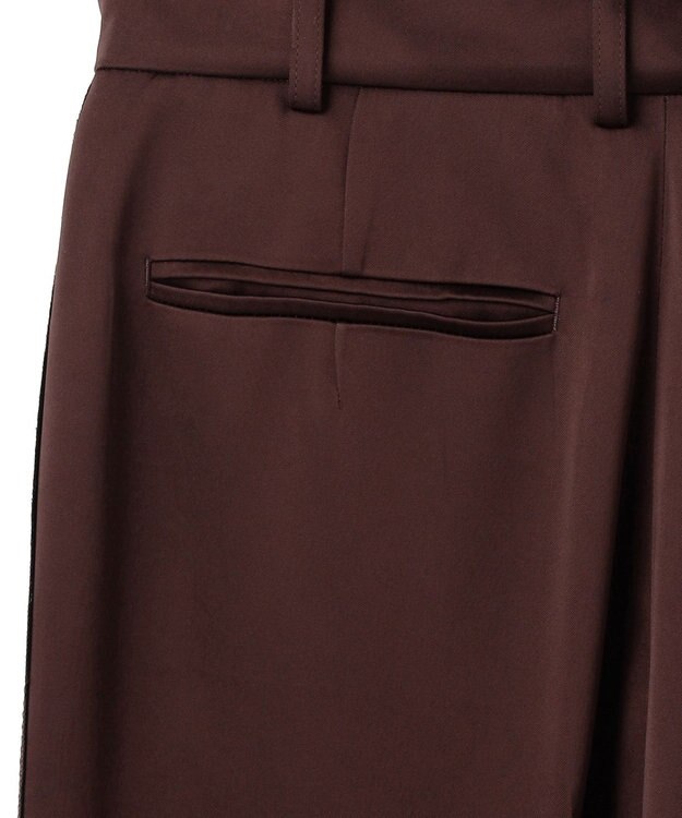 BEIGE， CASSITER / リネンブレンド サテンクロップドパンツ Bordeaux