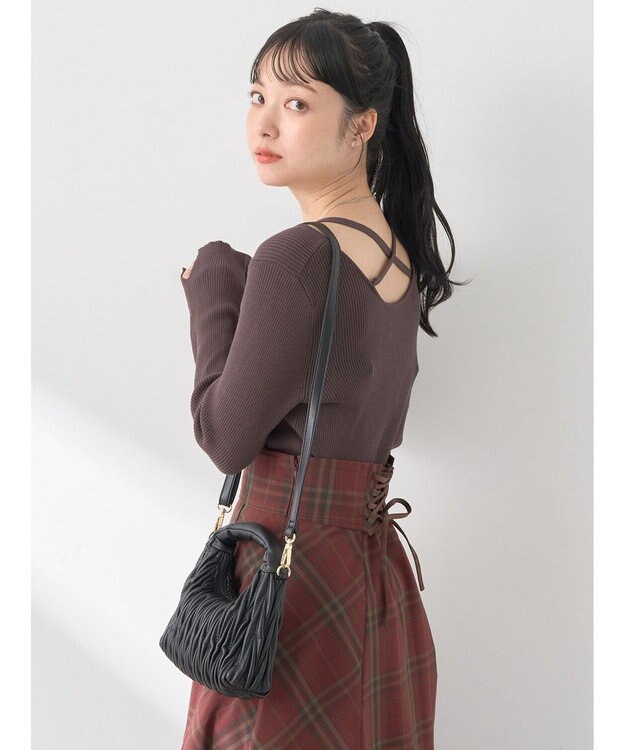 earth music&ecology ホルターネックプルオーバー Brown