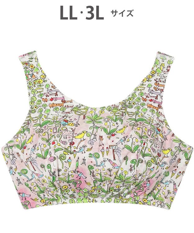 tsumori chisato SLEEP ツモリチサト ナイトアップブラ ノンワイヤー ベア天竺素材(身生地) 3Lまで対応 大きいサイズ ナイトブラ レディース UBX410 /ワコール メロン