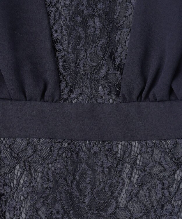 ANY SIS 【Lily Calin】ナローフレアレース ドレス ネイビー