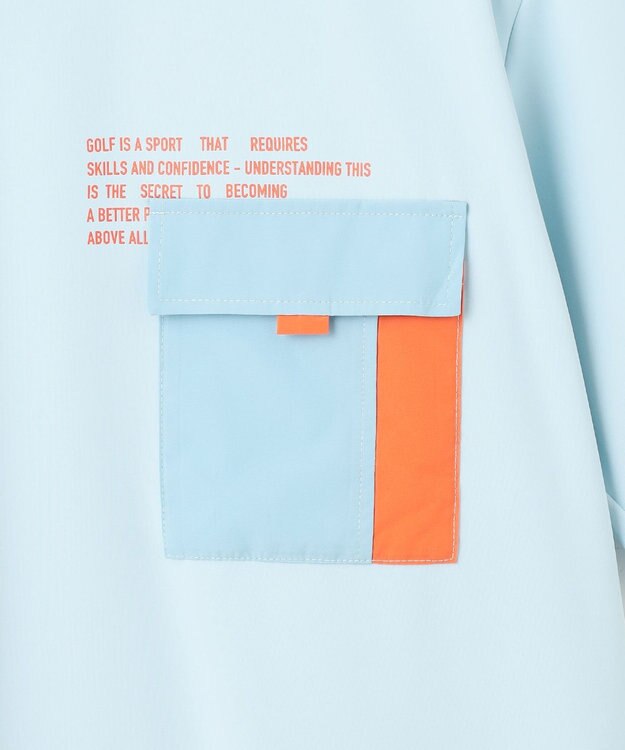 PW CIRCULUS 【UVカット / 吸水速乾 / 伸縮性抜群】【MEN】ポケットモック T スカイブルー系