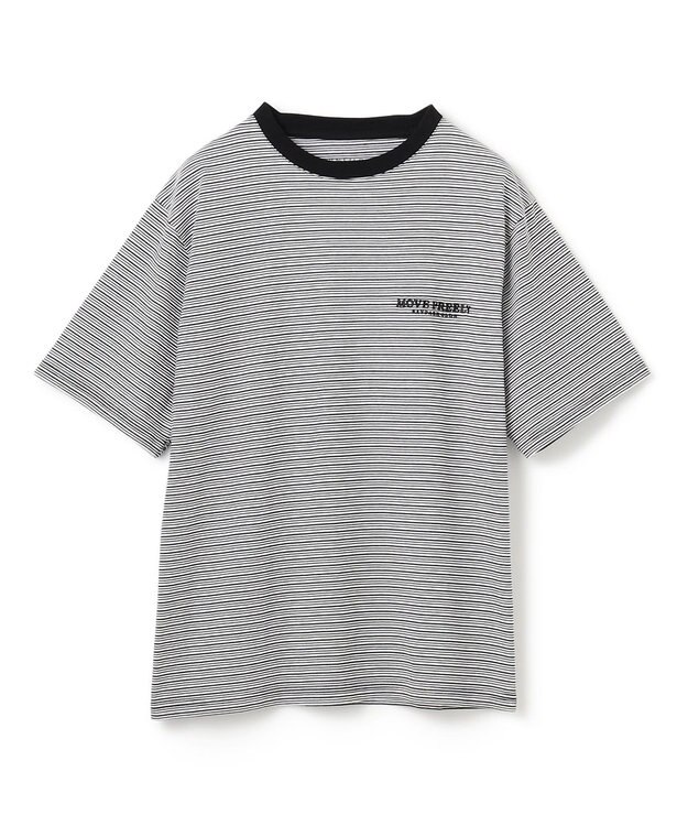 UNFILO MENS BASIC ロゴTEE【ギフトにもおすすめ】 ブラックボーダー