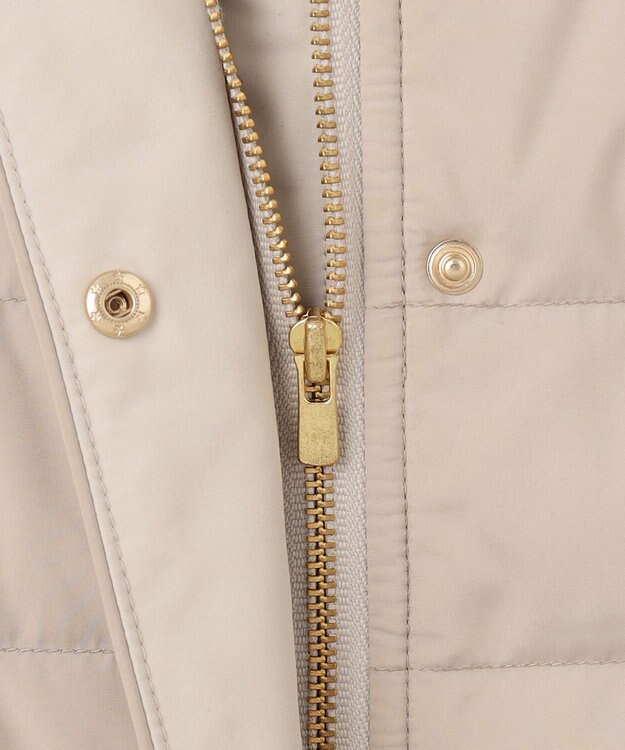 ANY SIS S 【2WAY】ノーカラーミドル ダウン ベージュ