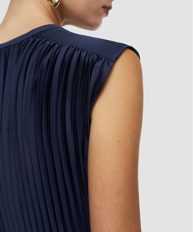 JOSEPH ニットウィーブプリッセドレス VOLTA Indigo