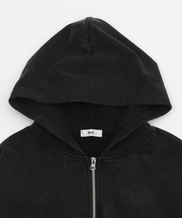 WEGO ショートZIPパーカー ブラック