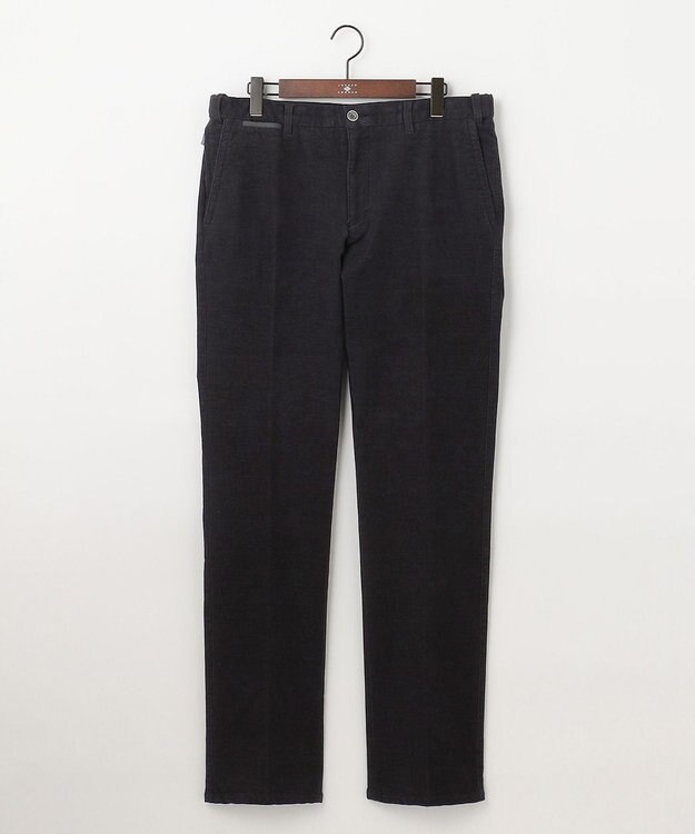 JOSEPH ABBOUD 【キングサイズ・ウエストも伸びる！/2WAYストレッチ/暖かい/オーガニック】オーガニックコットン ウオーム パンツ ブラック系