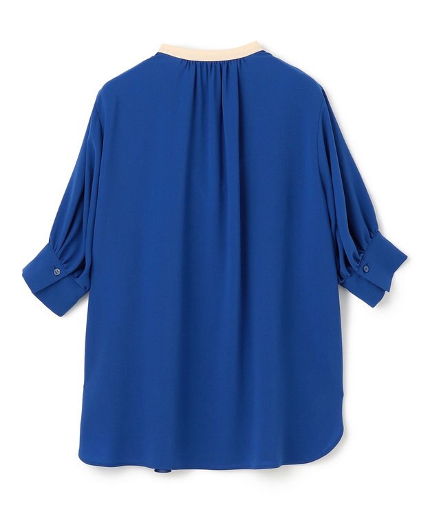 BEIGE， SIBYLLE /  配色カラーパフスリーブブラウス Blue x L.Orange