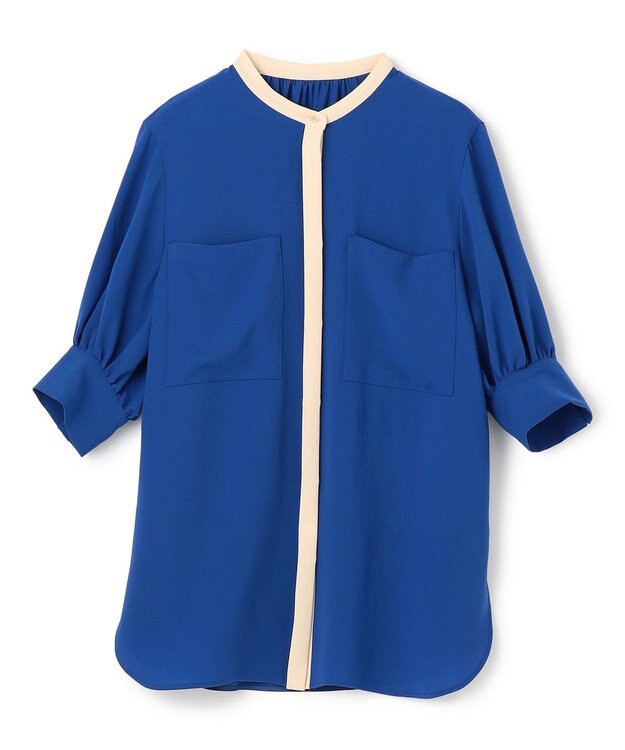 BEIGE， SIBYLLE /  配色カラーパフスリーブブラウス Blue x L.Orange