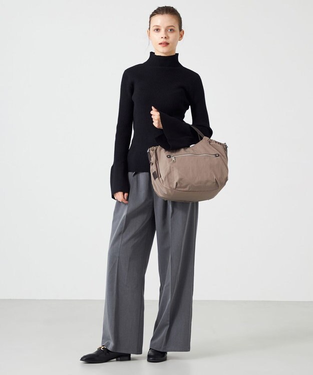 Y'SACCS 【Y’SACCS vous et】サイドギャザー2WAYトート Mサイズ ベージュ