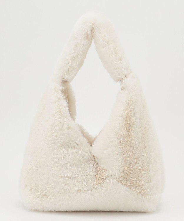 Feroux フェイクファーミニ バッグ アイボリー系