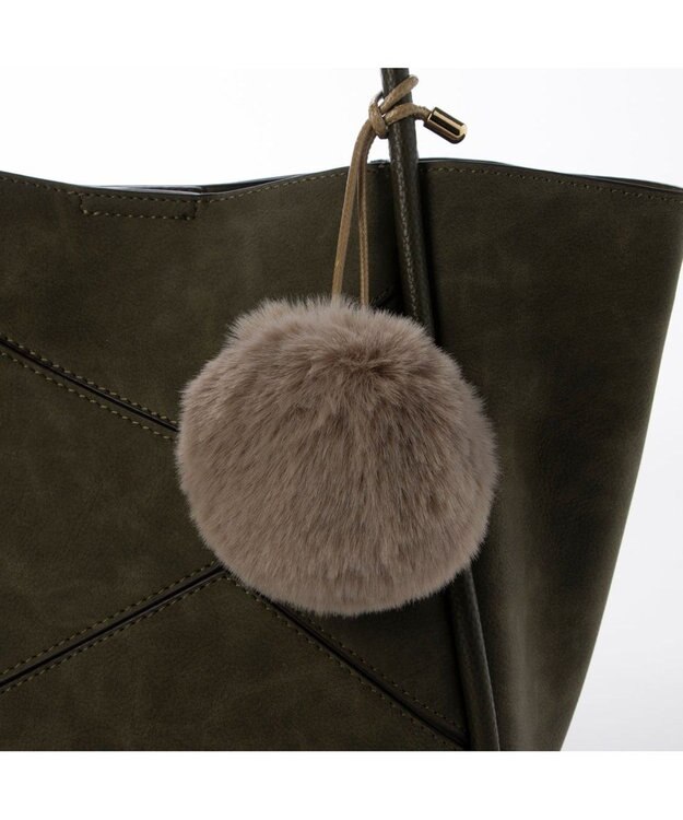 UNBILLION カシュカシュ cachecache / 通しハンドルパッチワークトート カーキ