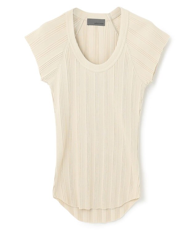 uncrave ランダムリブカットソー エクリュ