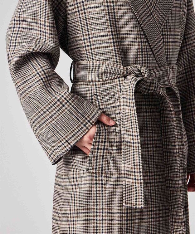 Paul Smith クラシックチェック ロングコート サンドブラウン