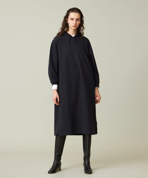 J.PRESS YORK STREET 【WOMEN】NEEDLE JERSEY ロングワンピース ネイビー系