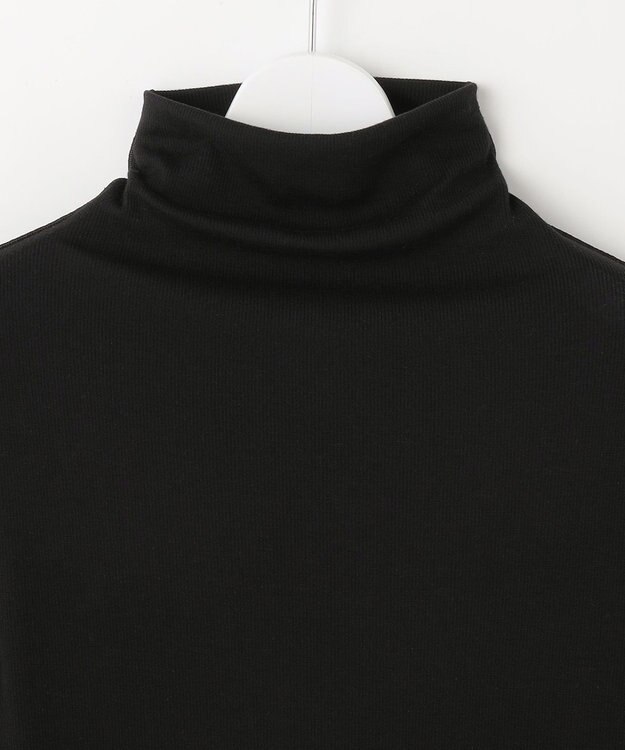 自由区 L ベアテレコボトルネック カットソー ブラック