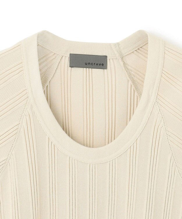 uncrave ランダムリブカットソー エクリュ