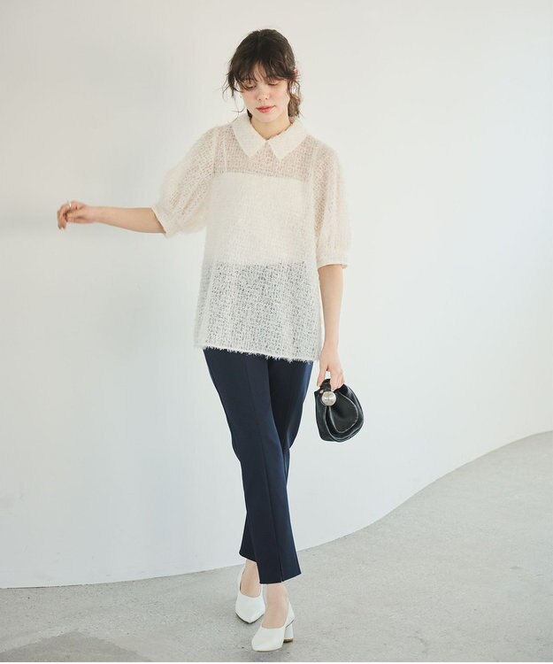 #Newans フィラッフィパフスリーブプラウス ホワイト