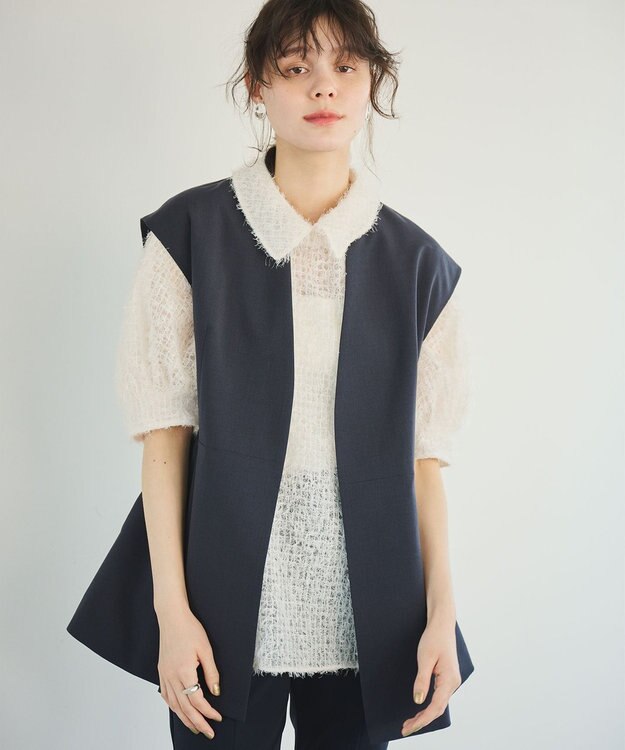 #Newans フィラッフィパフスリーブプラウス ホワイト