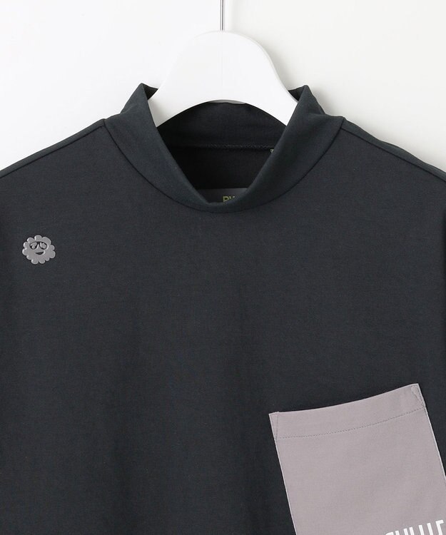 PW CIRCULUS 【吸水速乾 / UV遮蔽率99.5% UVカット / ストレッチ】【WOMEN】ポケットモックT ゴルフウェア レディース ブラック系