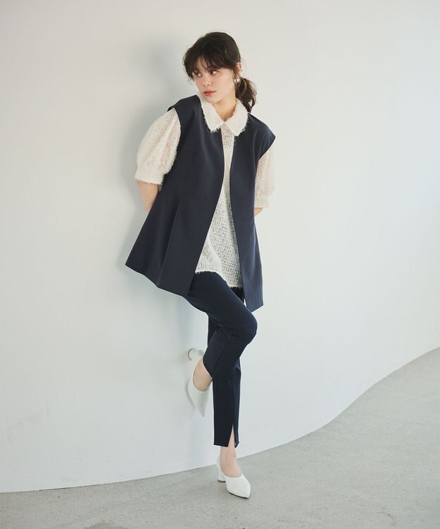 #Newans フィラッフィパフスリーブプラウス ホワイト